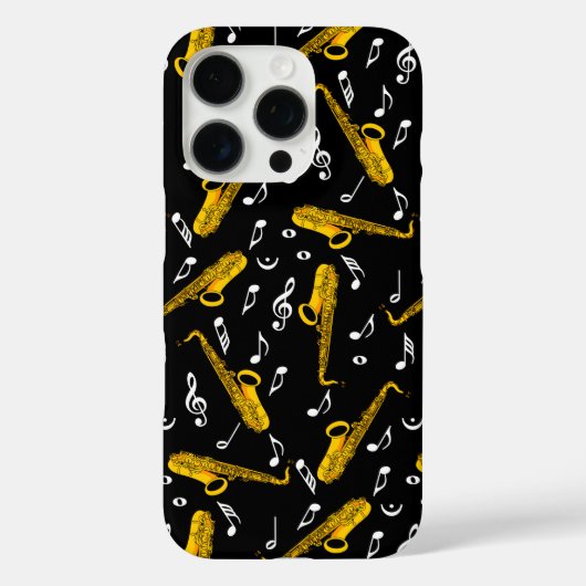 Saxophone Music Note Pattern Case-Mate iPhone Case (Achterkant)