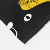 Saxophone Music Note Pattern Fleece Deken (Hoek)