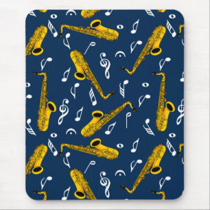 Saxophone Music Note Pattern Muismat