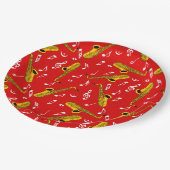 Saxophone Music Note Pattern Papieren Bordje (Gekanteld)