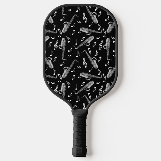 Saxophone Music Note Pattern Pickleball Paddle (Achterkant)