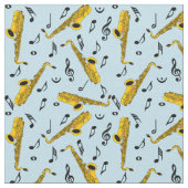 Saxophone Music Note Pattern Stof (Close Up)