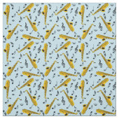Saxophone Music Note Pattern Stof (Swatch)