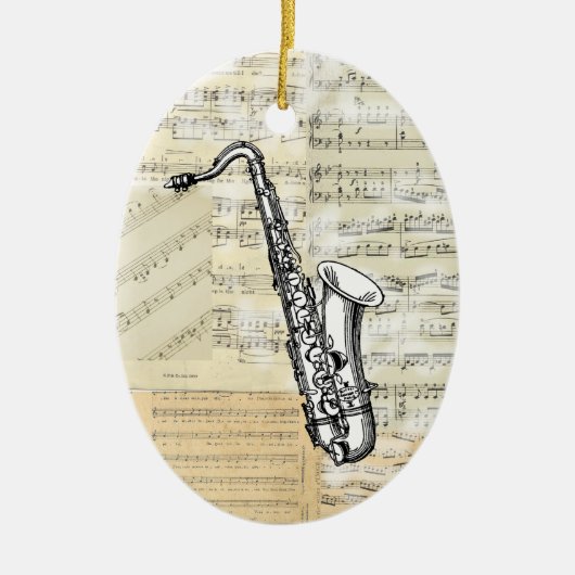  Saxophone Music Ornament (Voorkant)