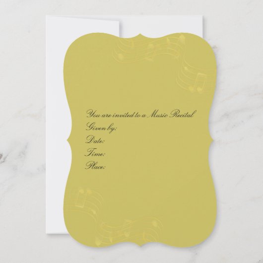 Saxophone Music Overweging Uitnodiging (Achterkant)