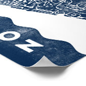 Saxophone Music Poster Blue White Play on Print (Hoek)