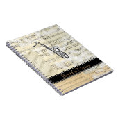 Saxophone Music Spiral Notebook Notitieboek (Rechterzijde)