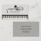 Saxophone Music Teacher Piano Keyboard Musicus Visitekaartje (Voorkant / Achterkant)