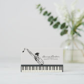 Saxophone Music Teacher Piano Keyboard Musicus Visitekaartje (Staand voorkant)