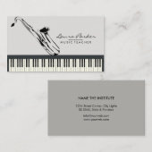 Saxophone Music Teacher Piano Keyboard Musicus Visitekaartje (Voorkant / Achterkant)