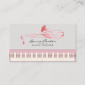 Saxophone Music Teacher Piano Keyboard Musicus Visitekaartje (Voorkant)