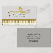 Saxophone Music Teacher Piano Keyboard Musicus Visitekaartje (Voorkant / Achterkant)