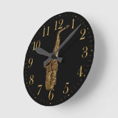 Saxophone Music Thed Wall Clock Ronde Klok (Hoek)