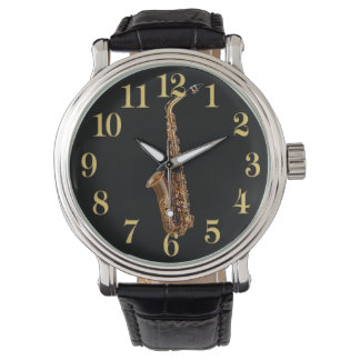 Saxophone Music-Thleed Musician's Gift Horloge