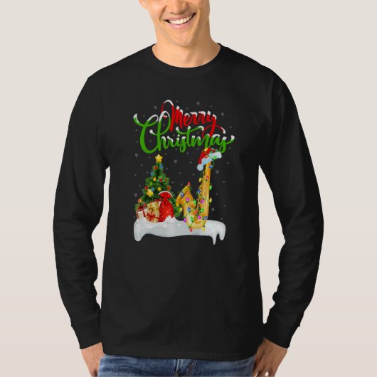 Saxophone Music  Xmas Decorations Saxophone Christ T-shirt (Voorkant)