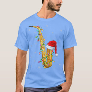 Saxophone Music Xmas - Sinterklaas met kerstverlic T-shirt