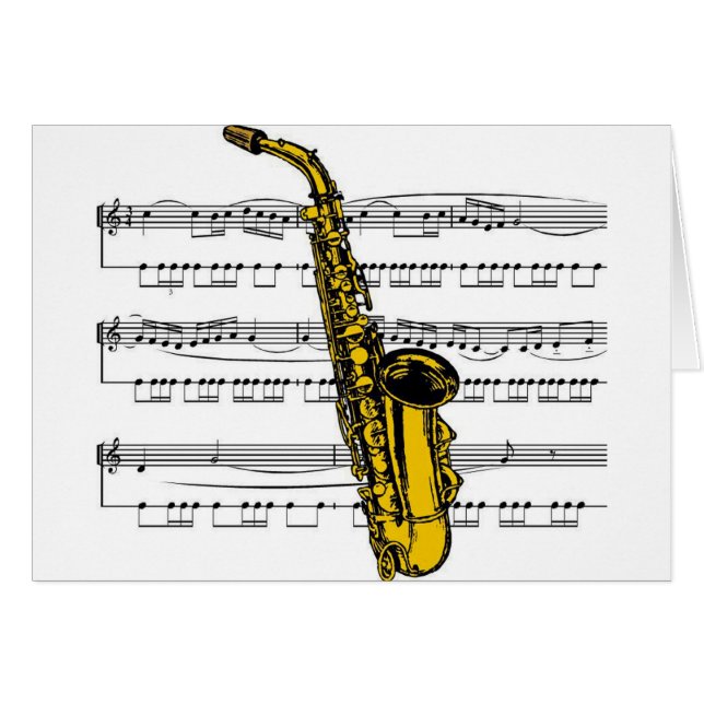 Saxophone musical 13 B (Voorkant Horizontaal)