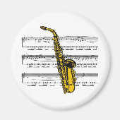 Saxophone musical 13 B Magneet (Voorkant)