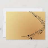 Saxophone Musical Instrument Invitation Kaart (Achterkant)