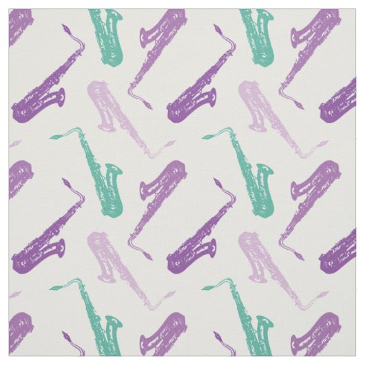 Saxophone Musical Instrument Jazz Band Musician Stof (Swatch)