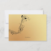 Saxophone Musical Instrument RSVP Card Kaart (Achterkant)