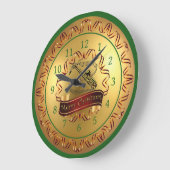 Saxophone ~ Musical Scroll ~ "Merry Christmas" Grote Klok (Hoek)