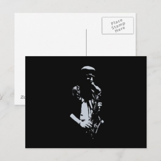 Saxophone Musician Artwork Briefkaart (Voorkant / Achterkant)
