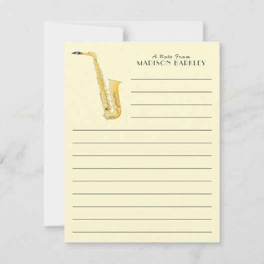 Saxophone Musician Band Teacher Bedankt voor je ka (Voorkant)