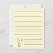 Saxophone Musician Band Teacher Bedankt voor je ka (Achterkant)