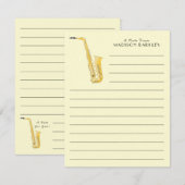 Saxophone Musician Band Teacher Bedankt voor je ka (Voorkant / Achterkant)