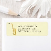 Saxophone Musician Band Teacher Label (Insitu)