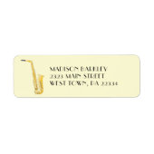 Saxophone Musician Band Teacher Label (Voorkant)