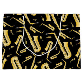 Saxophone Musician Band Teacher Large Gift Bag Groot Cadeauzakje