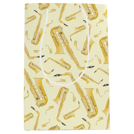 Saxophone Musician Band Teacher Medium Cadeauzakje (Voorkant)