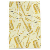 Saxophone Musician Band Teacher Medium Cadeauzakje (Achterkant)