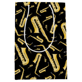 Saxophone Musician Band Teacher Medium Gift Bag Cadeauzakje