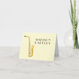 Saxophone Musician Band Teacher Note Card Notitiekaartje