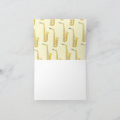 Saxophone Musician Band Teacher Note Card Notitiekaartje (Binnen)