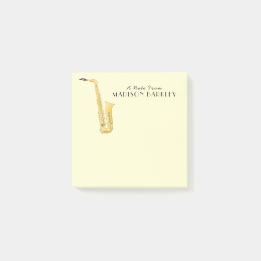 Saxophone Musician Band Teacher Post-it Notes (Voorkant)