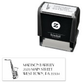 Saxophone Musician Band Teacher Self-inking Stamp Zelfinktende Stempel (In situ)