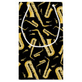 Saxophone Musician Band Teacher Small Gift Bag Klein Cadeauzakje (Achterkant)