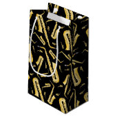 Saxophone Musician Band Teacher Small Gift Bag Klein Cadeauzakje (Achterkant Gekanteld)