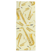 Saxophone Musician Band Teacher Wijn Cadeautas (Achterkant)