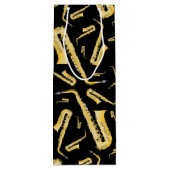 Saxophone Musician Band Teacher Wine Gift Bag Wijn Cadeautas (Achterkant)