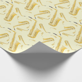 Saxophone Musician Band Teacher Wrapping Paper Cadeaupapier