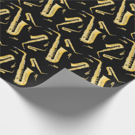 Saxophone Musician Band Teacher Wrapping Paper Cadeaupapier