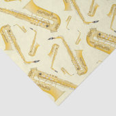 Saxophone Musician Band Teacher Wrapping Paper Tissuepapier (Detail)