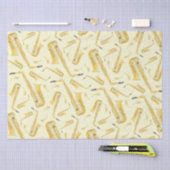 Saxophone Musician Band Teacher Wrapping Paper Tissuepapier (Craft)