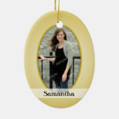 Saxophone Musician Custom Photo Ornament (Achterkant)