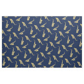 Saxophone Musician Room Decor Blue Stof (Fat Quarter)